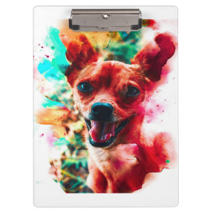 Chihuahua Art Colorado Chihuahua-Foto-Geschenk Klemmbrett