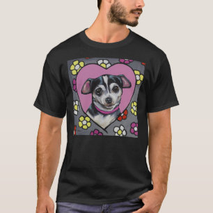 Chihuahua Art Niedlich Chihuahua Malerei Girly Pin T-Shirt
