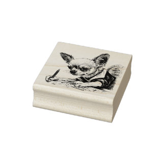 Chihuahua Artist Nr. 2 Rubber Briefmarke Gummistempel