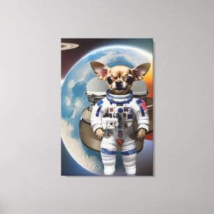 Chihuahua Astronaut Canvas Print Leinwanddruck