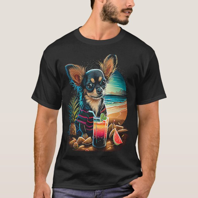 Chihuahua at the beach Summer Vacation T-Shirt (Vorderseite)