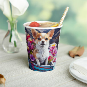 Chihuahua auf dem Paddle: Ein Landschaftliches Abe Pappbecher