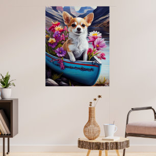 Chihuahua auf dem Paddle: Ein Landschaftliches Abe Poster