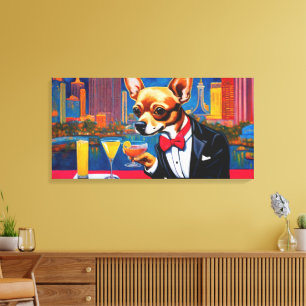 CHIHUAHUA AUF DER STADT 2 LEINWANDDRUCK