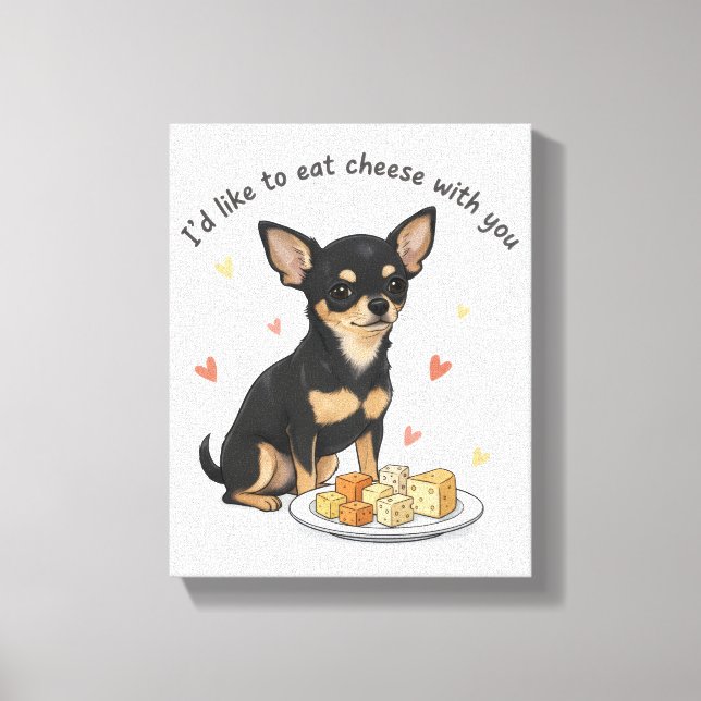 Chihuahua auf Leinwand (Vorderseite)