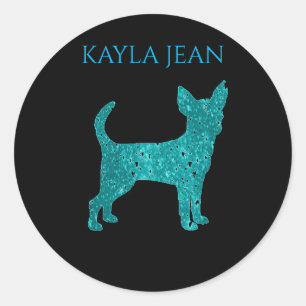 CHIHUAHUA Aufkleber mit PERSONALISIERTEM Kinder.