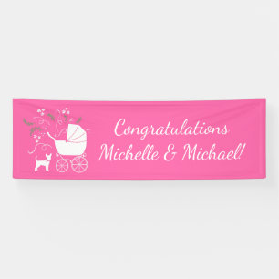 Chihuahua Baby Dusche Pink Girl Dog Banner
