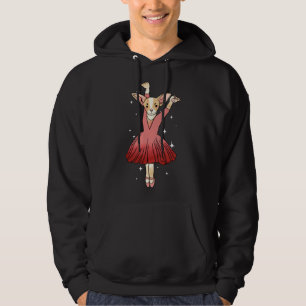 Chihuahua Ballerina Niedliches Tan Weiß und Rosa T Hoodie