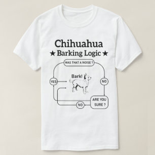 Chihuahua Barking Logic Funny Doppy Sarcastic T-Shirt