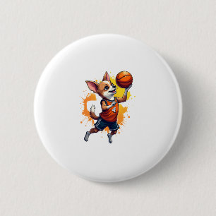 Chihuahua Basketball Player Sport Dunk Copy Button