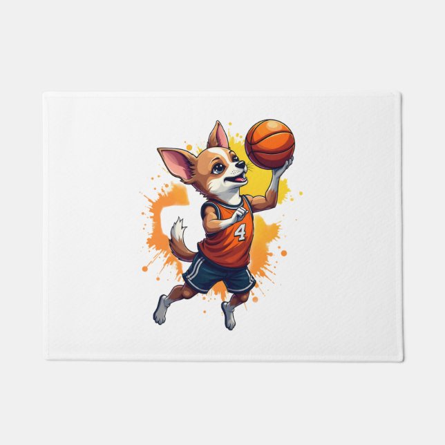Chihuahua  Basketball  Player  Sport  Dunk  Copy Fußmatte (Vorderseite)