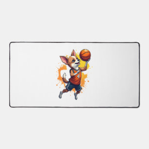 Chihuahua-Basketballspieler-Sport-Dunk-Kopie Schreibtischunterlage