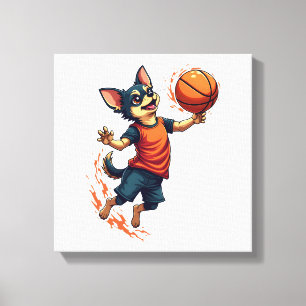 Chihuahua  Basketballspieler  Sportler  Sport  Dun Leinwanddruck