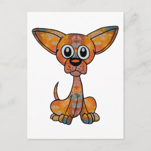 Chihuahua Batik Postkarte