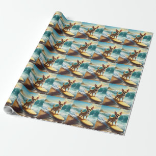 Chihuahua Beach Surfmalerei Geschenkpapier