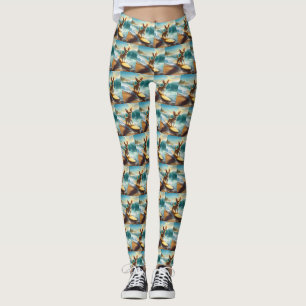 Chihuahua Beach Surfmalerei Leggings