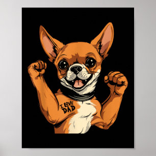Chihuahua Biceps Tattoo - Hunde Rasse Haustier I L Poster