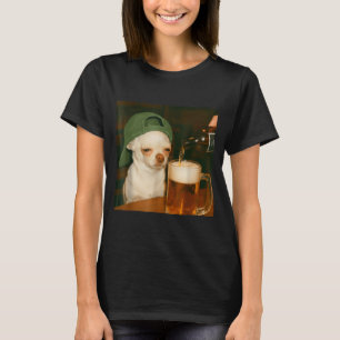 Chihuahua Bier Lustiges Meme Hund Reaktion Humor H T-Shirt