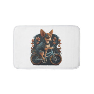 Chihuahua Bike Bicycle Dog Cycling Badematte
