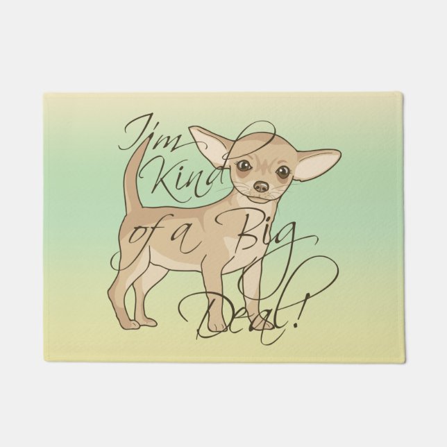 Chihuahua bin ich ein bisschen eine große Sache Fußmatte (Vorderseite)