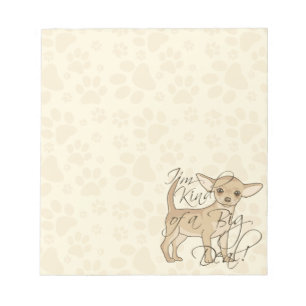 Chihuahua bin ich ein bisschen eine große Sache Notizblock