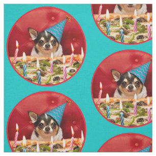 Chihuahua Birthday Pizza Pizza Stoff