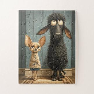 Chihuahua & Black Sheep - Funny Puzzle