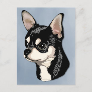Chihuahua Black & Tan Postcard Postkarte