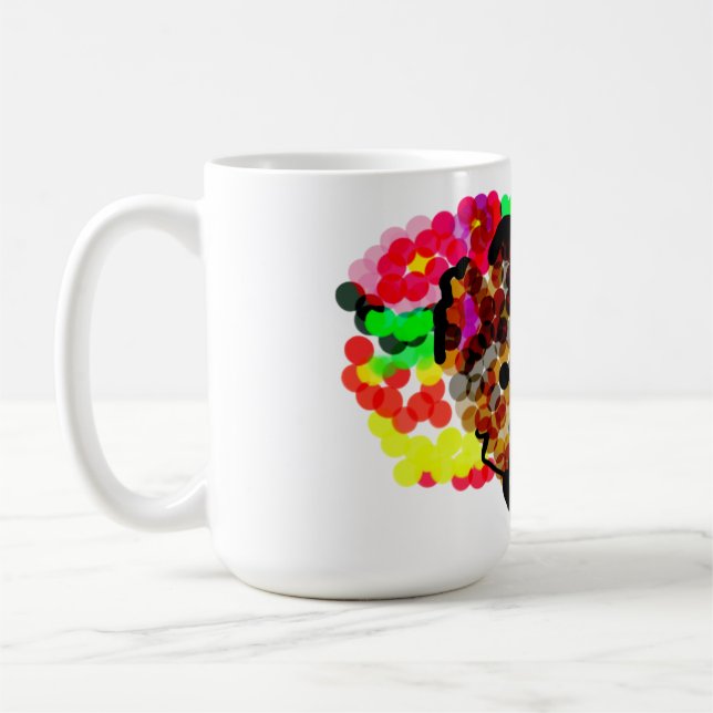 Chihuahua-Blumen Kaffeetasse (Links)