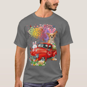 Chihuahua Bunny Truck Jagd Eier Bäume Ostern Tag T-Shirt