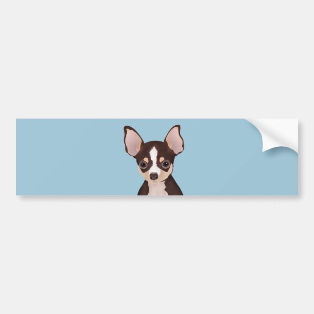 Chihuahua-Cartoon Autoaufkleber (Vorne)