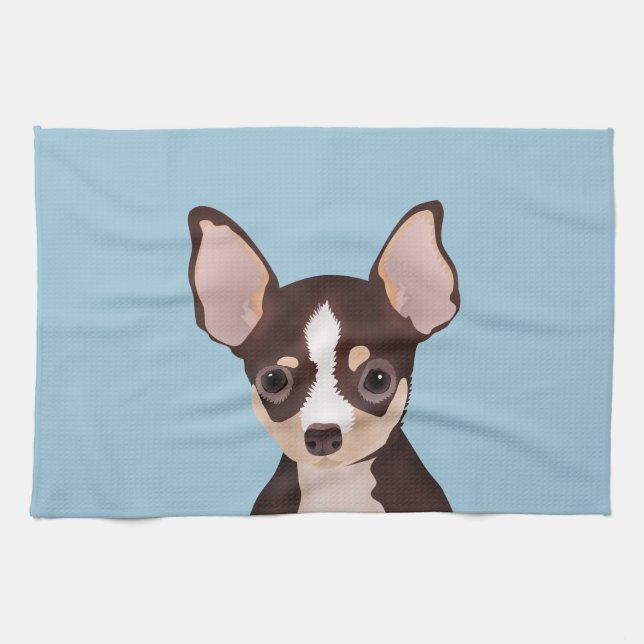 Chihuahua-Cartoon Küchentuch (Horizontal)