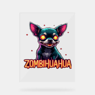 Chihuahua Chi Chichi Chiwawa Zombie Dog Halloween Acrylschild