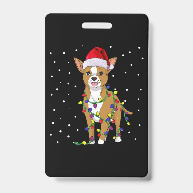 Chihuahua Christmas Dog Ausweis (Vorderseite)