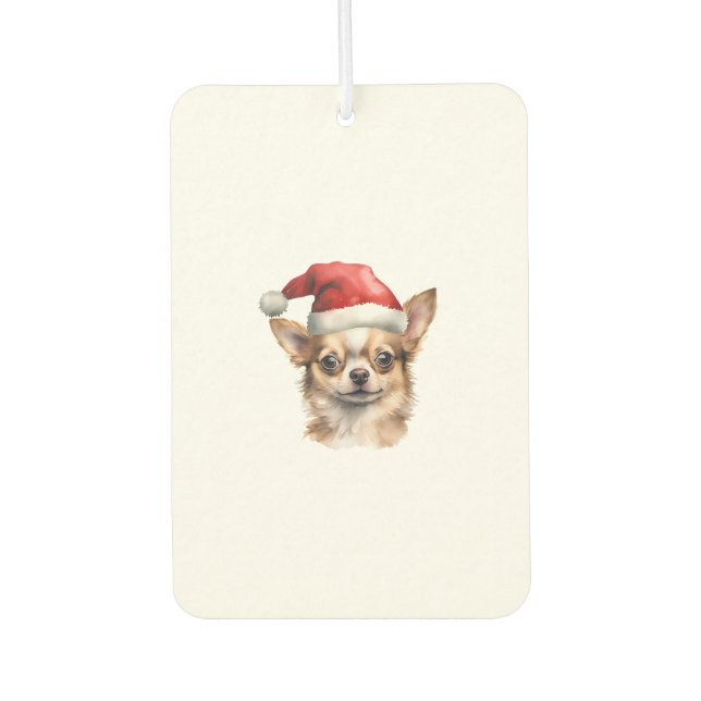 Chihuahua Christmas Dog Autolufterfrischer (Vorderseite)