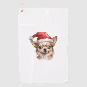 Chihuahua Christmas Dog Golfhandtuch