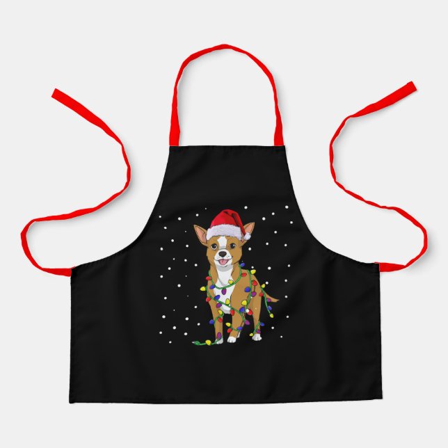Chihuahua Christmas Dog Schürze (Vorderseite)