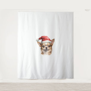 Chihuahua Christmas Dog Wandteppich