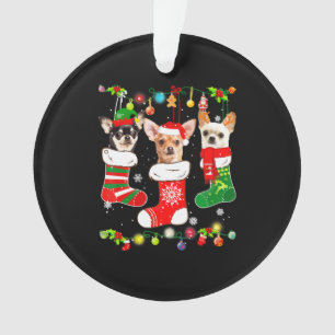 Chihuahua Christmas Lights Ornament
