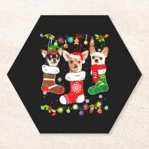 Chihuahua Christmas Lights Untersetzer