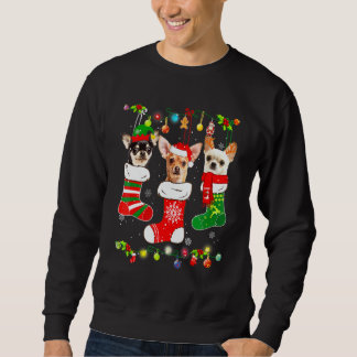 Chihuahua Christmas Lights   Xmas Dog Sweatshirt