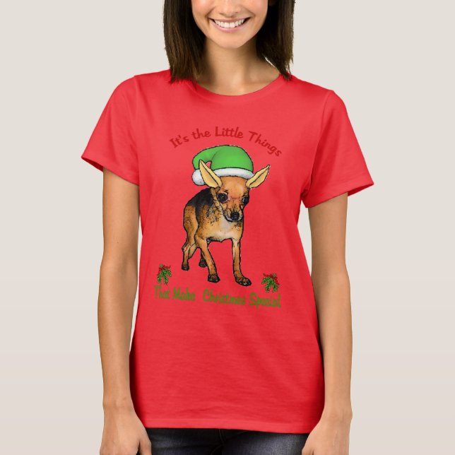 Chihuahua Christmas Merry T-Shirt (Vorderseite)