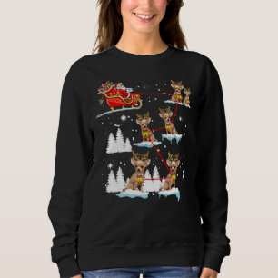 Chihuahua Christmas Pajama Reindeer Dog Sweatshirt