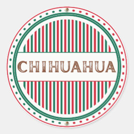 Chihuahua City Pride Emblem – Mexican Identity Runder Aufkleber