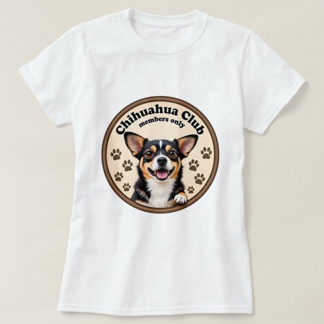 Chihuahua 'Club - nur Mitglieder' T-Shirt (Design vorne)