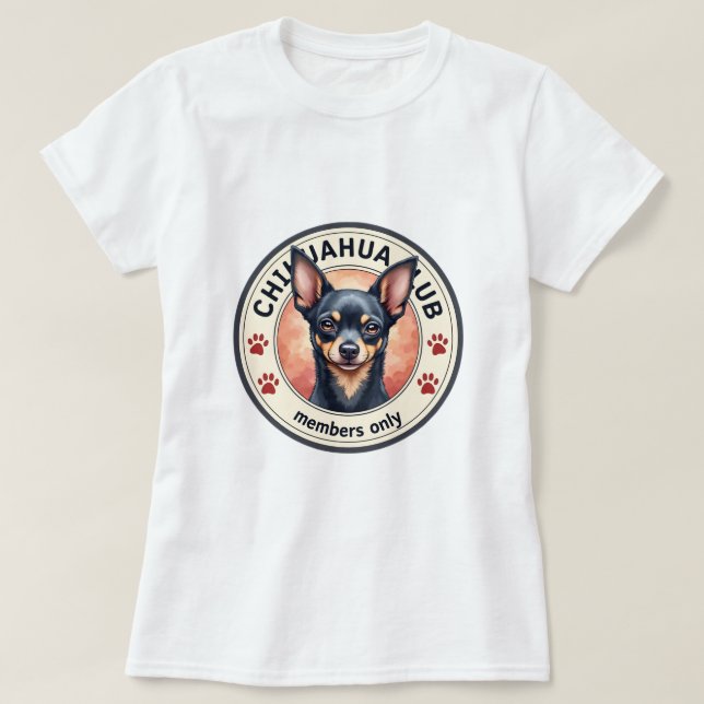 Chihuahua 'Club - nur Mitglieder' T-Shirt (Design vorne)