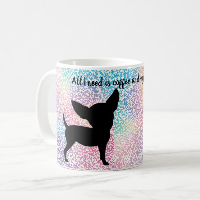 Chihuahua Coffee Tasse Chi Lover Geschenk (Vorderseite Links)