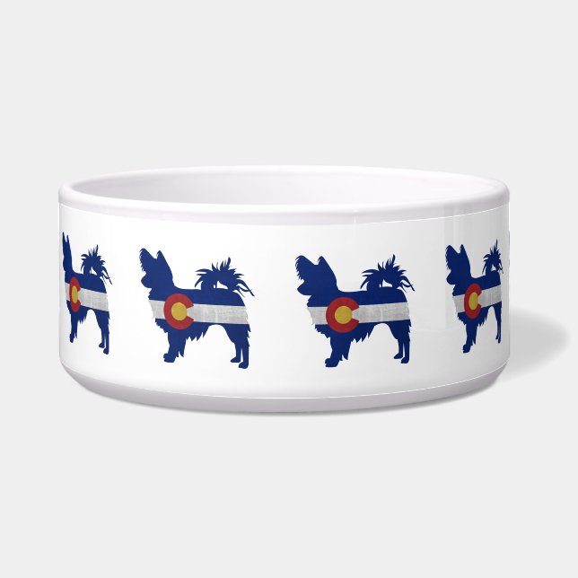 Chihuahua Colorado Flag Silhouette Napf (Vorderseite)