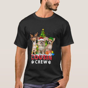 Chihuahua Cousin Crew Weihnachtsbaum Lichter Xmas T-Shirt