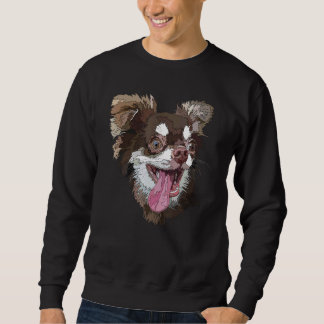 Chihuahua Crazy Chihuahua Long hatte Hund für Männ Sweatshirt